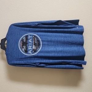 Blue Ariat large long sleeve performance tee